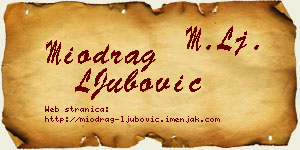 Miodrag LJubović vizit kartica